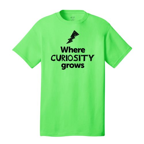 Where CURIOSITY Grows EMOJI Adult T-Shirt - Black Imprint (KA-PC54-CURIF-B) image thumbnail