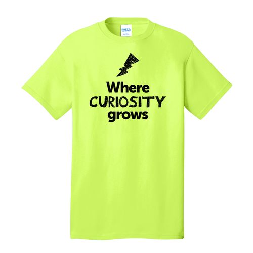 Where CURIOSITY Grows EMOJI Adult T-Shirt - Black Imprint (KA-PC54-CURIF-B) image thumbnail
