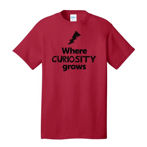 Where CURIOSITY Grows EMOJI Adult T-Shirt - Black Imprint (KA-PC54-CURIF-B) image thumbnail