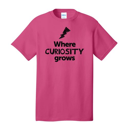 Where CURIOSITY Grows EMOJI Adult T-Shirt - Black Imprint (KA-PC54-CURIF-B) image thumbnail