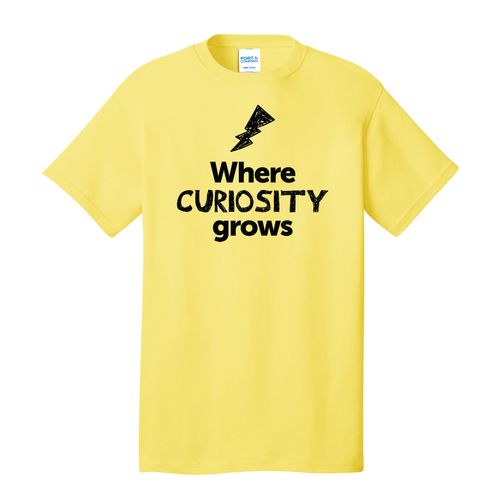 Where CURIOSITY Grows EMOJI Adult T-Shirt - Black Imprint (KA-PC54-CURIF-B) image thumbnail