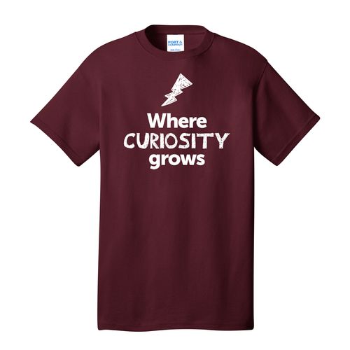 Where CURIOSITY Grows EMOJI Adult T-Shirt - White Imprint (KA-PC54-CURIF-W) image thumbnail