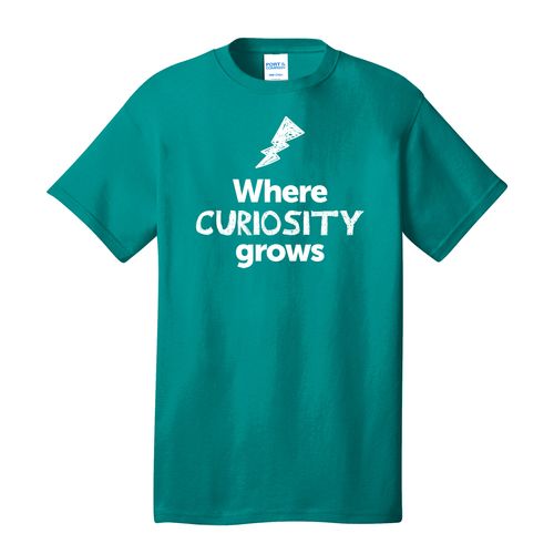 Where CURIOSITY Grows EMOJI Adult T-Shirt - White Imprint (KA-PC54-CURIF-W) image thumbnail