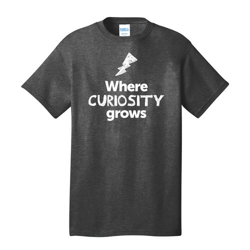 Where CURIOSITY Grows EMOJI Adult T-Shirt - White Imprint (KA-PC54-CURIF-W) image thumbnail