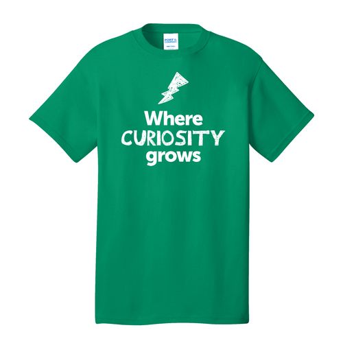 Where CURIOSITY Grows EMOJI Adult T-Shirt - White Imprint (KA-PC54-CURIF-W) image thumbnail