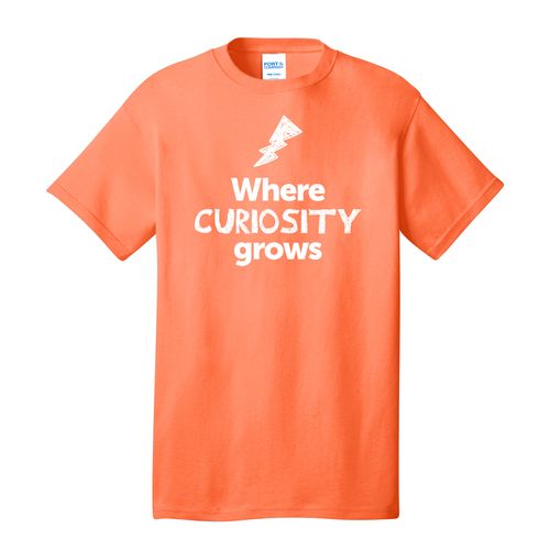 Where CURIOSITY Grows EMOJI Adult T-Shirt - White Imprint (KA-PC54-CURIF-W) image thumbnail