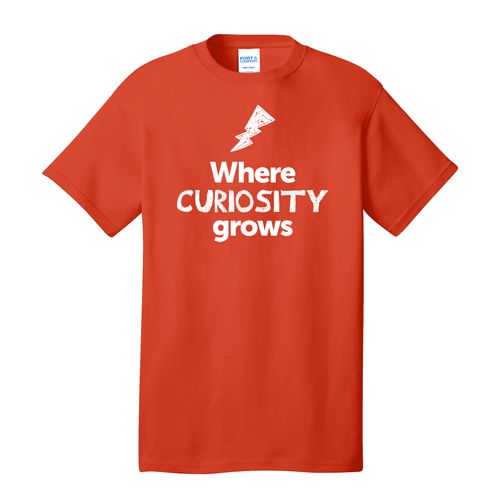 Where CURIOSITY Grows EMOJI Adult T-Shirt - White Imprint (KA-PC54-CURIF-W) image thumbnail