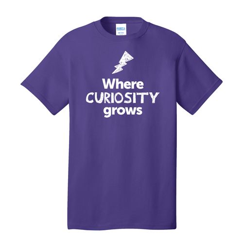 Where CURIOSITY Grows EMOJI Adult T-Shirt - White Imprint (KA-PC54-CURIF-W) image thumbnail