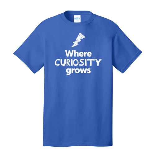 Where CURIOSITY Grows EMOJI Adult T-Shirt - White Imprint (KA-PC54-CURIF-W) image thumbnail