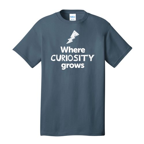 Where CURIOSITY Grows EMOJI Adult T-Shirt - White Imprint (KA-PC54-CURIF-W) image thumbnail