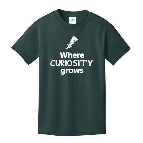 Where CURIOSITY Grows EMOJI Youth T-Shirt - White Imprint (KA-PC54Y-CURIF-W) image thumbnail