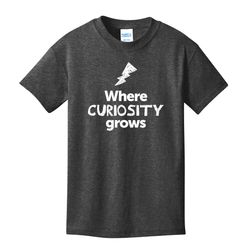 Image of Where CURIOSITY Grows EMOJI Youth T-Shirt - White Imprint (KA-PC54Y-CURIF-W)