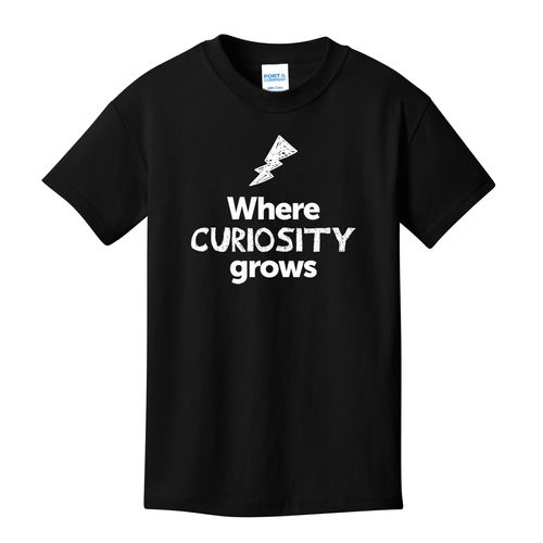 Where CURIOSITY Grows EMOJI Youth T-Shirt - White Imprint (KA-PC54Y-CURIF-W) image thumbnail