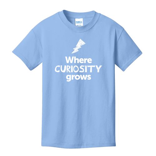 Where CURIOSITY Grows EMOJI Youth T-Shirt - White Imprint (KA-PC54Y-CURIF-W) image thumbnail