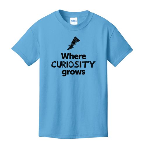 Where CURIOSITY Grows EMOJI Youth T-Shirt - Black Imprint (KA-PC54Y-CURIF-B) image thumbnail