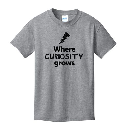 Where CURIOSITY Grows EMOJI Youth T-Shirt - Black Imprint (KA-PC54Y-CURIF-B) image thumbnail