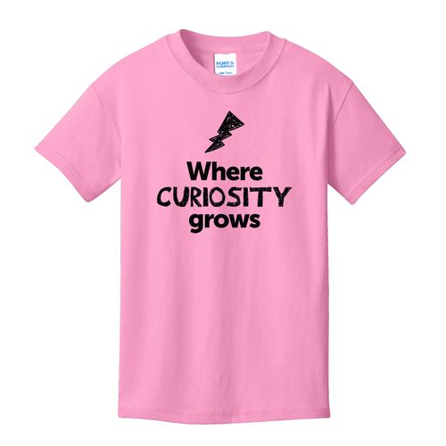 Where CURIOSITY Grows EMOJI Youth T-Shirt - Black Imprint (KA-PC54Y-CURIF-B) image thumbnail