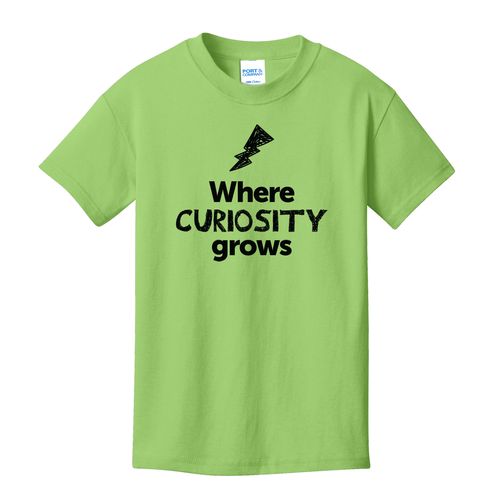 Where CURIOSITY Grows EMOJI Youth T-Shirt - Black Imprint (KA-PC54Y-CURIF-B) image thumbnail