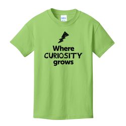 Image of Where CURIOSITY Grows EMOJI Youth T-Shirt - Black Imprint (KA-PC54Y-CURIF-B)