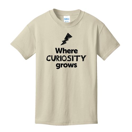 Where CURIOSITY Grows EMOJI Youth T-Shirt - Black Imprint (KA-PC54Y-CURIF-B) image thumbnail
