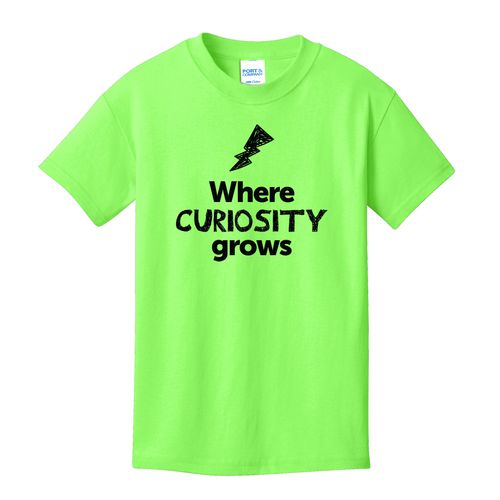 Where CURIOSITY Grows EMOJI Youth T-Shirt - Black Imprint (KA-PC54Y-CURIF-B) image thumbnail