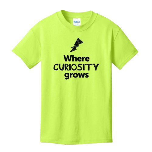 Where CURIOSITY Grows EMOJI Youth T-Shirt - Black Imprint (KA-PC54Y-CURIF-B) image thumbnail