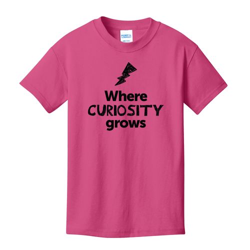 Where CURIOSITY Grows EMOJI Youth T-Shirt - Black Imprint (KA-PC54Y-CURIF-B) image thumbnail