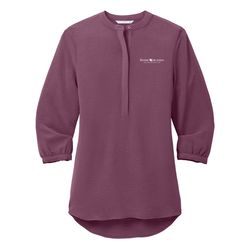 Image of Port Authority Women's 3/4-Sleeve Textured Crepe Tunic (KA-LW713)