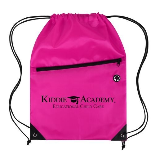 Drawstring Backpack with Front Zipper Pocket (KA-123921) image thumbnail