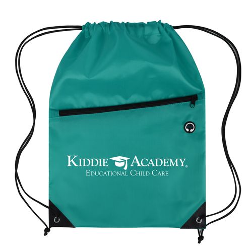 Drawstring Backpack with Front Zipper Pocket (KA-123921) image thumbnail