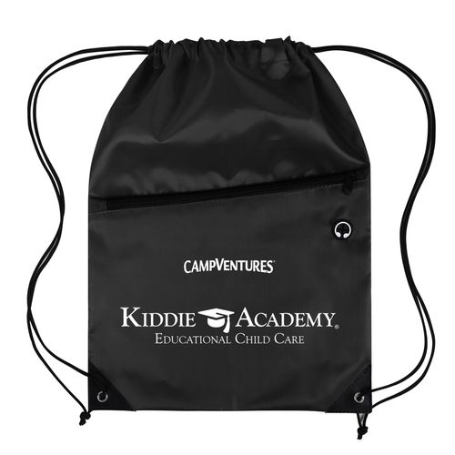 CampVentures Drawstring Backpack with Front Zipper Pocket (KA-123921CV) image thumbnail
