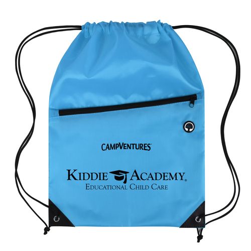 CampVentures Drawstring Backpack with Front Zipper Pocket (KA-123921CV) image thumbnail