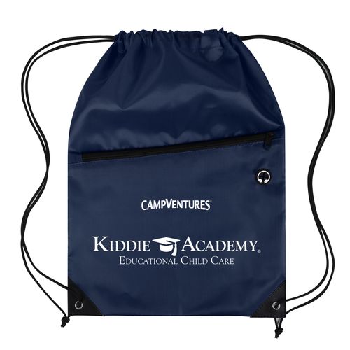 CampVentures Drawstring Backpack with Front Zipper Pocket (KA-123921CV) image thumbnail