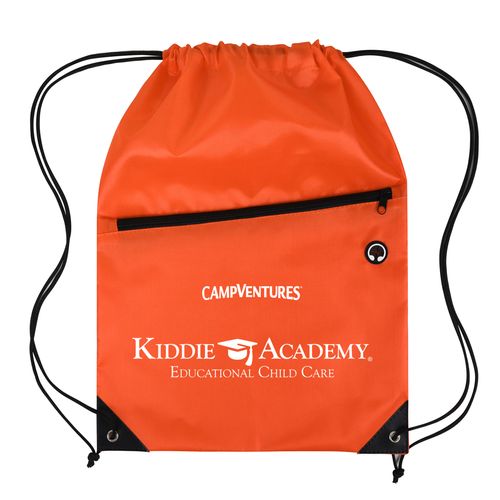 CampVentures Drawstring Backpack with Front Zipper Pocket (KA-123921CV) image thumbnail