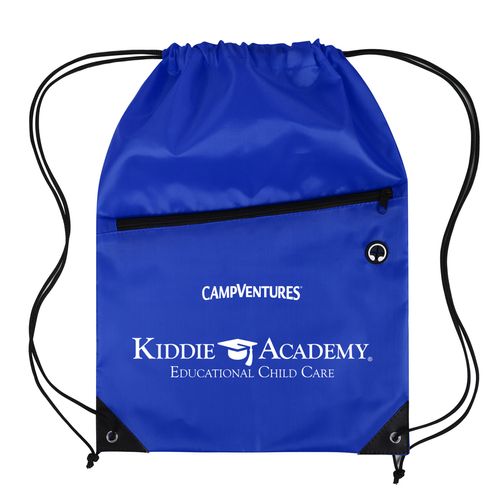 CampVentures Drawstring Backpack with Front Zipper Pocket (KA-123921CV) image thumbnail