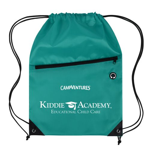 CampVentures Drawstring Backpack with Front Zipper Pocket (KA-123921CV) image thumbnail