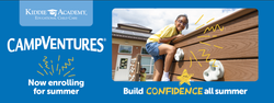 Image of CampVentures Now Enrolling/Build CONFIDENCE Banner (KA-BNR-CVNEBC)