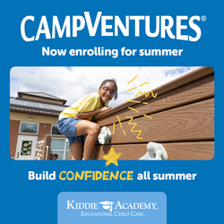 Image of CampVentures Now Enrolling/Build CONFIDENCE Yard Signs - 8-Pack (KA-YS24-CVNEBC)