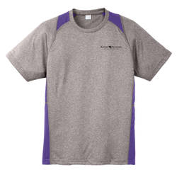 Image of Sport-Tek Adult Heather Colorblock Contender Tee - Black Imprint (Screen Print) (KA-ST361-SP)