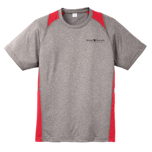 Sport-Tek Adult Heather Colorblock Contender Tee - Black Imprint (Screen Print) (KA-ST361-SP) image thumbnail