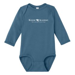 Image of Infant Long Sleeve Jersey Bodysuit - White Imprint (KA-RS4421-W)