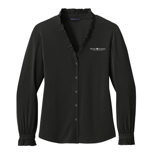 Brooks Brothers Women's Long Sleeve Ruffle Collar Blouse (KA-BB18011) image thumbnail