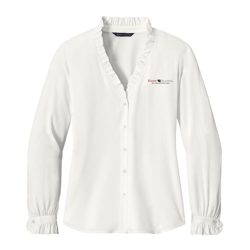 Brooks Brothers Women's Long Sleeve Ruffle Collar Blouse (KA-BB18011) image thumbnail