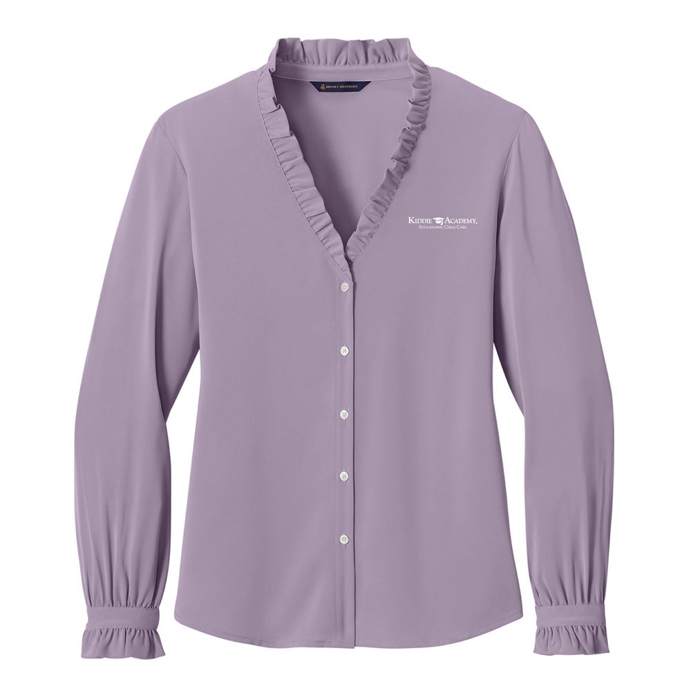 Brooks Brothers Women's Long Sleeve Ruffle Collar Blouse (KA-BB18011) primary image