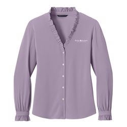 Image of Brooks Brothers Women's Long Sleeve Ruffle Collar Blouse (KA-BB18011)