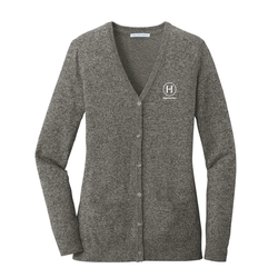 Image of Port Authority Ladies Marled Cardigan Sweater