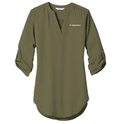 Image of Ladies 3/4-Sleeve Tunic Blouse