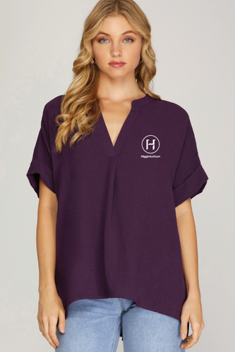 Drop Shoulder V-Neck Top image thumbnail