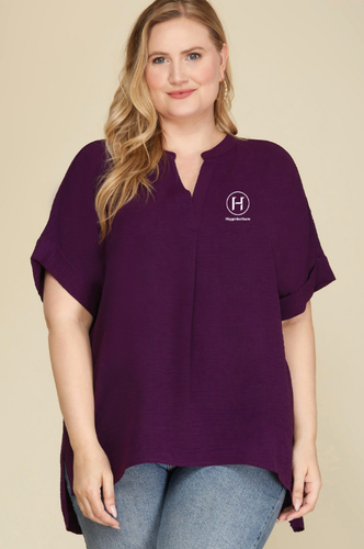 Drop Shoulder V-Neck Top image thumbnail