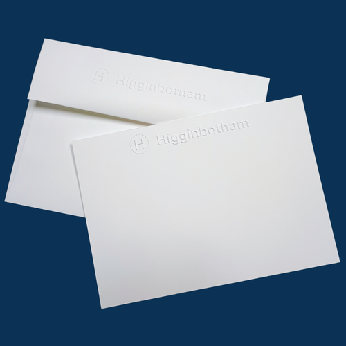 Embossed Higginbotham Thank You Card Set image thumbnail